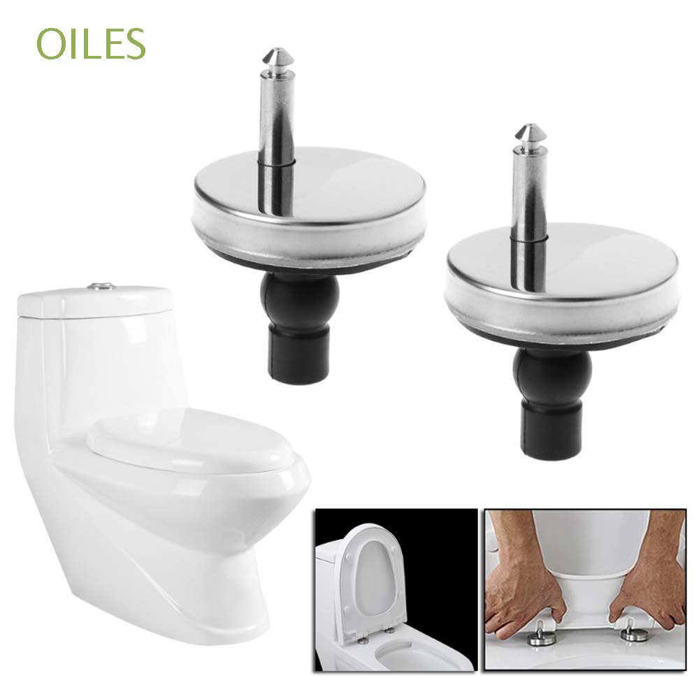 2 piezas DIY asiento de inodoro bisagras tornillos WC agujero de fijación 