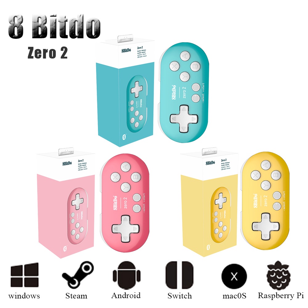 8Bitdo Zero 2 Mini Bluetooth Inalámbrico Gamepad Interruptor Controlador Joystick Para Nintendo Switch/PC/Teléfono/iPAD/Caja De TV