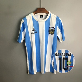 Camiseta de Fútbol Argentina Mexico 1986 Maradona Retro Vintage Béisbol