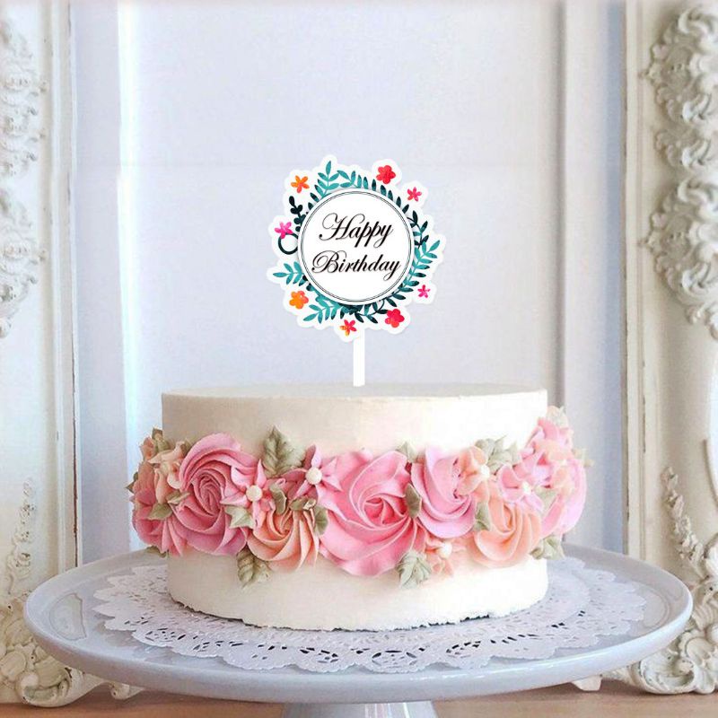 Decoración de tarta de cumpleaños feliz cumpleaños decoración de tarta |  Shopee México