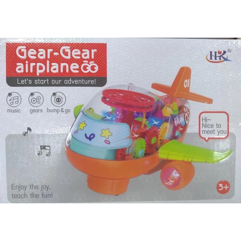 Juguete Eléctrico con Luz y Música Niños avión Airbus Bump e ir de juguete 