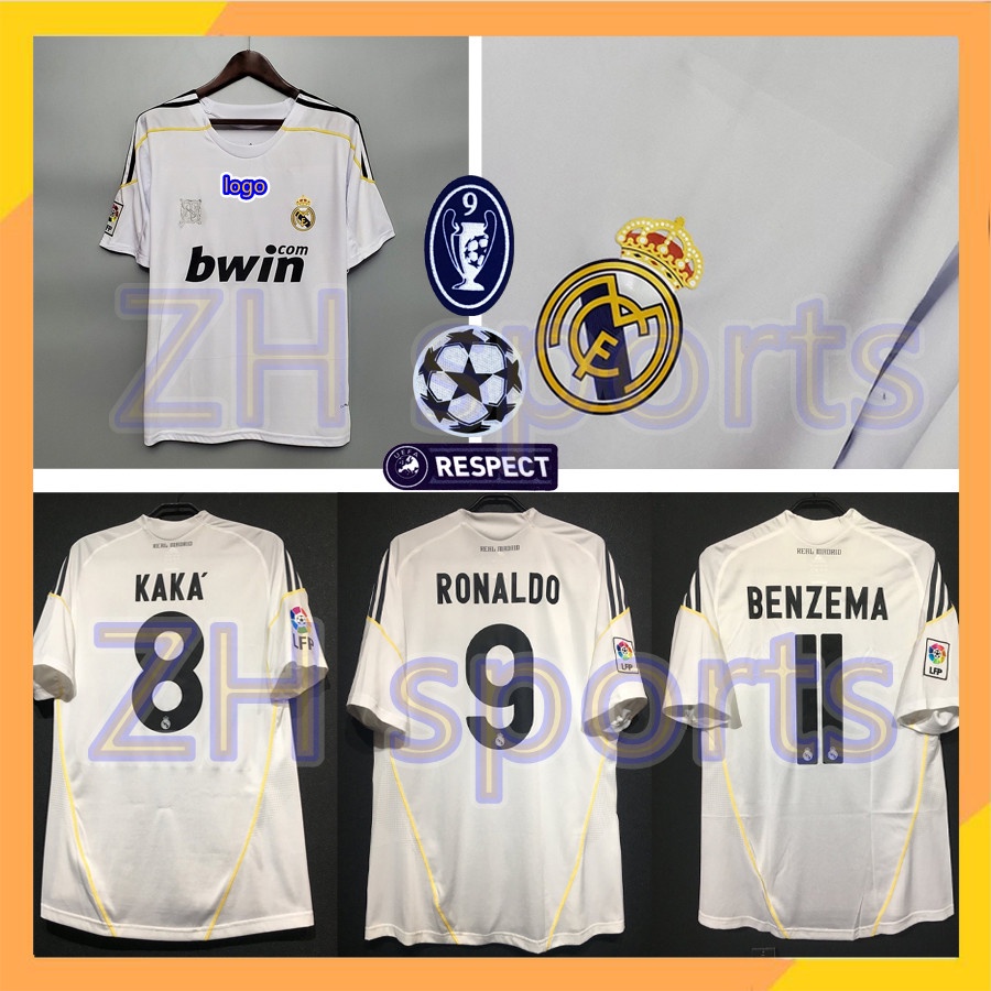 Hot2009/2010 Real Madrid Local jersey retro Fútbol 09/10 Kaka 8 Ronaldo 9 Benzema 11