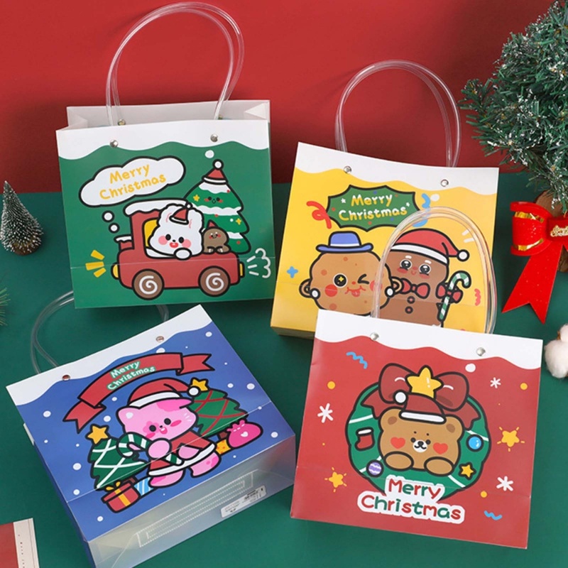 miuse Bolsas de plástico para Fiesta de cumpleaños y Navidad con Asas para niños con Lunares pequeños Colores Surtidos 6 Patrones 