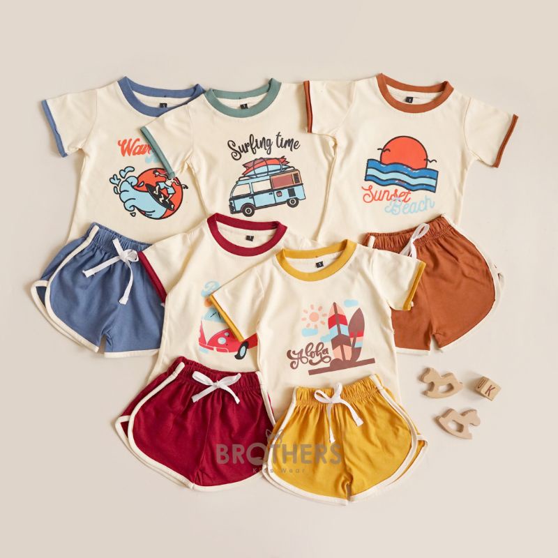 Conjuntos de Surf ropa para niños trajes para niños ropa de playa para niños  camisetas para niños camisetas para niños camisetas para niños ropa RETRO ropa  para niños ropa para niños ropa