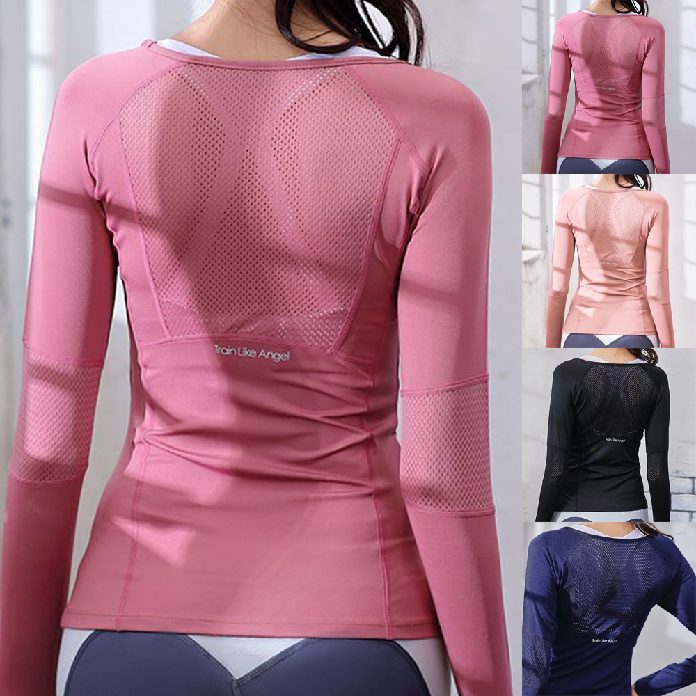 para mujer Camiseta de manga larga con cremallera de 1/4 para mujer para entrenamiento de secado rápido activo deportes AjezMax 