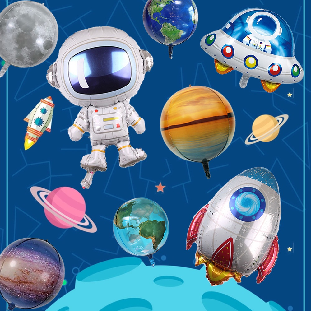 Platillo Volador Espacial Astronauta Película De Aluminio Globo Planeta  Dibujos Animados Patrón De Animación De Látex Fiesta De Cumpleaños Para  Niños Suministros De Decoración | Shopee México