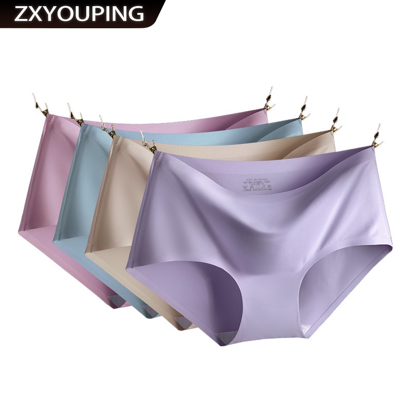 ZXYOUPING1/3pcs Ropa Interior De Las Mujeres De Seda De Hielo Bragas Sin  Costuras Sexy Cintura Baja Cómodas Transpirables Calzoncillos Dulces Niñas  Lencería De Color Caramelo Talla Grande M-XXL | Shopee México