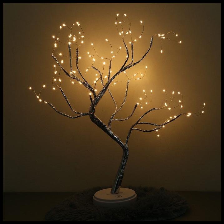 36/108 LED Luz De Abedul árbol Bonsai Rama Lámpara de mesa decoración de habitación de casa la batería del USB 