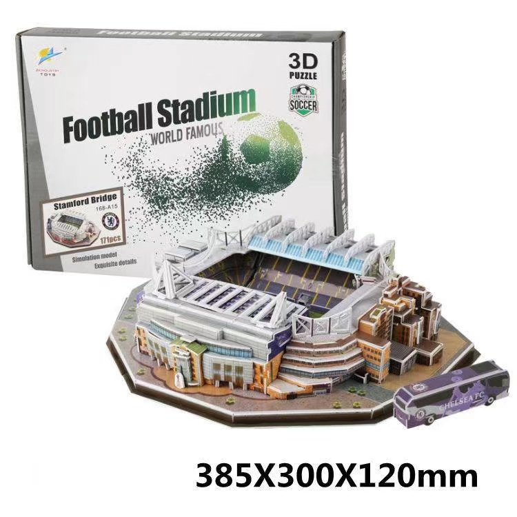 Nuevo construye Tu Propio Chelsea Estadio Modelo 3d Rompecabezas Stamford Bridge 