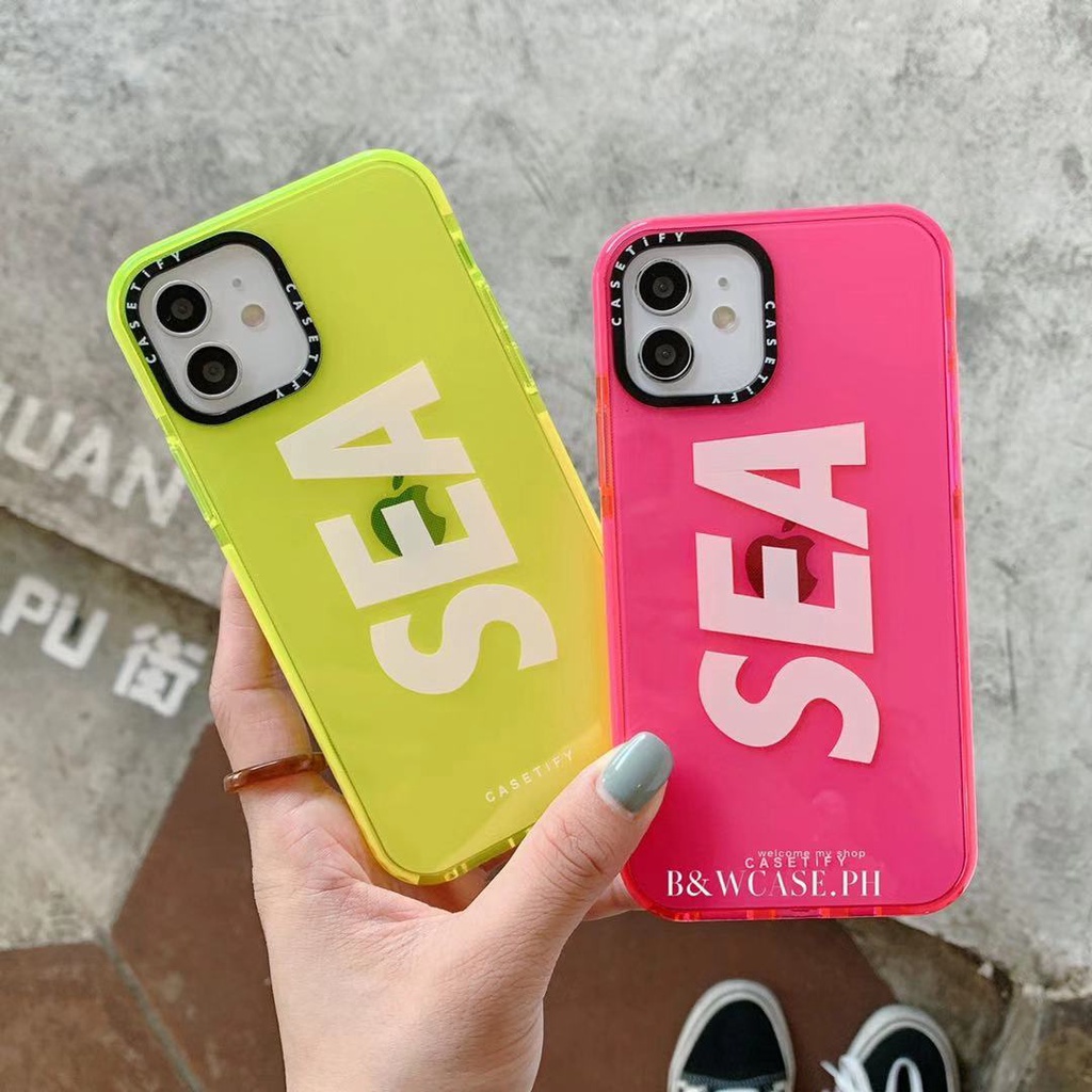 Fashion SEA Neon Phone Case for IPhone 12 11 Pro Max IX XS MAX XR i8 i7 i6  6s Plus Casetify Case Shockproof Fluorescent TPU Soft Cover | Shopee México