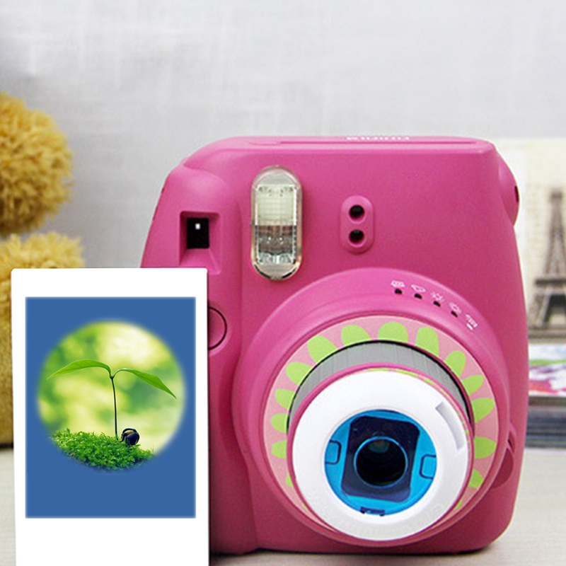 Lente Selfie Correa de Hombro Arco Iris Pegatinas Album Followsun 16 en 1 Accesorios para Cámara Fujifilm Instax Mini 9/8/8+: Caja 6 Filtros de Colores Etiqueta Engomada Decorativa de la Cámara 