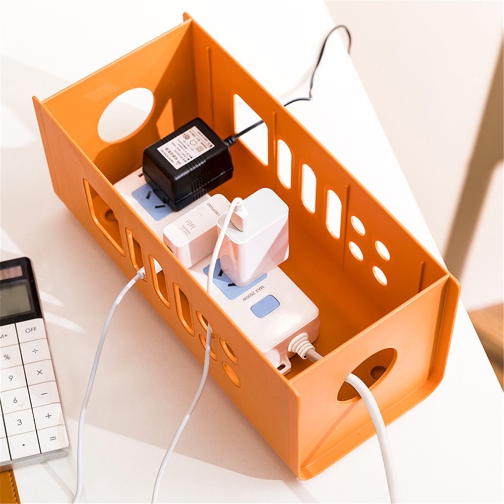 Cable Storage Box Power Strip Wire Case Anti Dust Charger Socket
