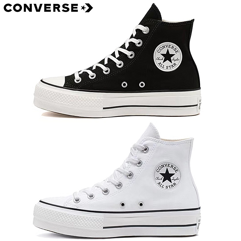 Converse blancas suela alta best sale