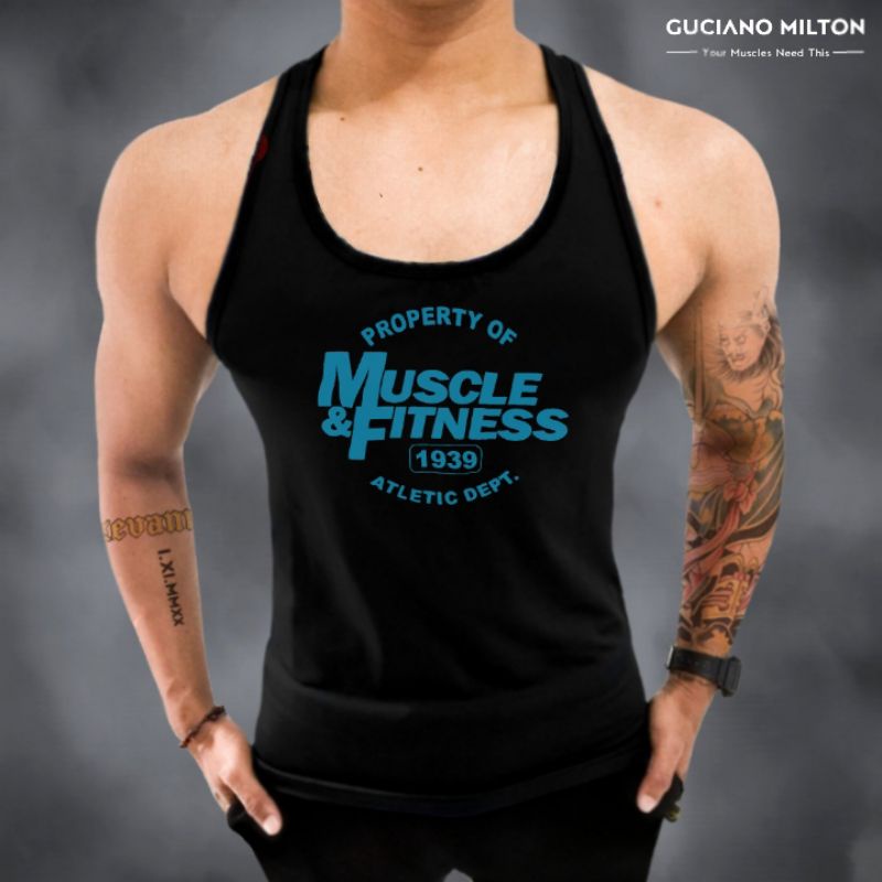 COWBI Camisetas Elástica de Muscle Fitness sin Mangas Tank Top Gym para Hombre Culturismo 