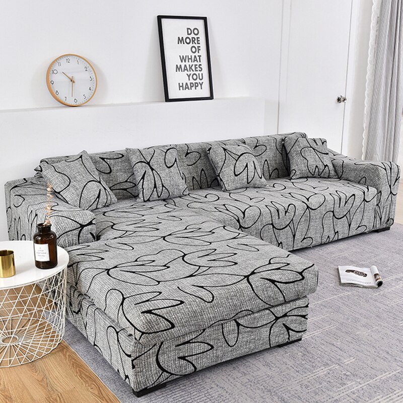 Funda Elástica De Sofá Para Sala De Estar Ajustable Geométrica Sofás Chaise  Cubre Salón Seccional Esquina | Shopee México