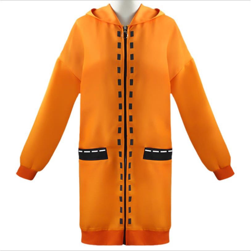 Arancione Kakegurui Cosplay Giacca con Orecchie e Calze TUMUSKER Yomoduki Runa Costume Carino Coniglio Felpa Lunga Cappotto Donna Arancione 
