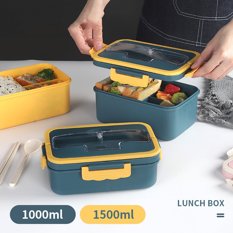 welim caja de almuerzo Bento Box Cena Cubo Envase de alimento aislamiento caja de almuerzo para picnic oficina trabajadores o estudiantes 1 capa color naranja 