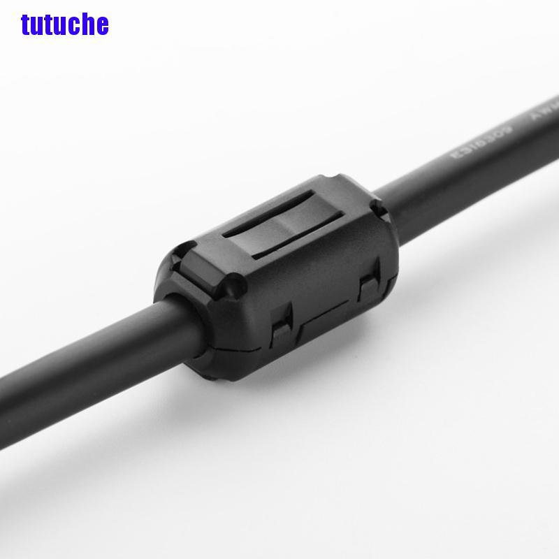 2pcs Black 5mm Clip-on Noise Ferrite Core Ring Bead Filter RFI EMI Cable Clip Tu