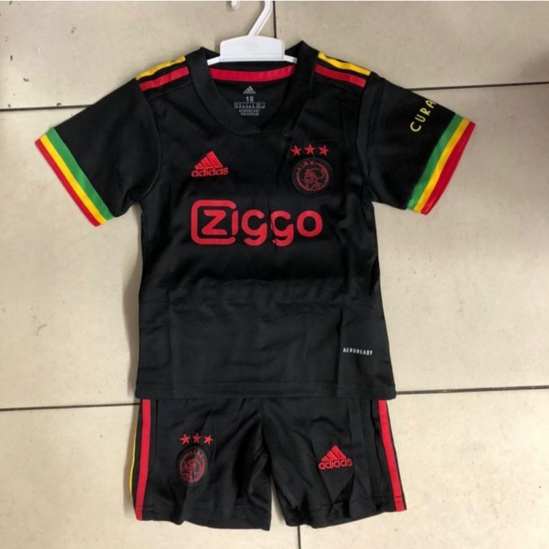 Ajax Amsterdam Home Away 3er tercer tercer tercio 4o Bob Marley negro 1 Set niños Jersey traje nueva temporada más nueva temporada 2021 2022 2023 grado niños Set