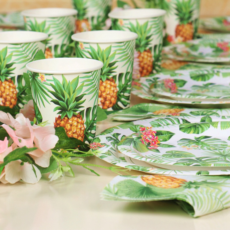 Tolyneil 151 piezas Kit de decoración de fiesta hawaiana hawaiana Luau falda de mesa Hibiscus Grass falda de mesa carteles de hojas de palma artificial 