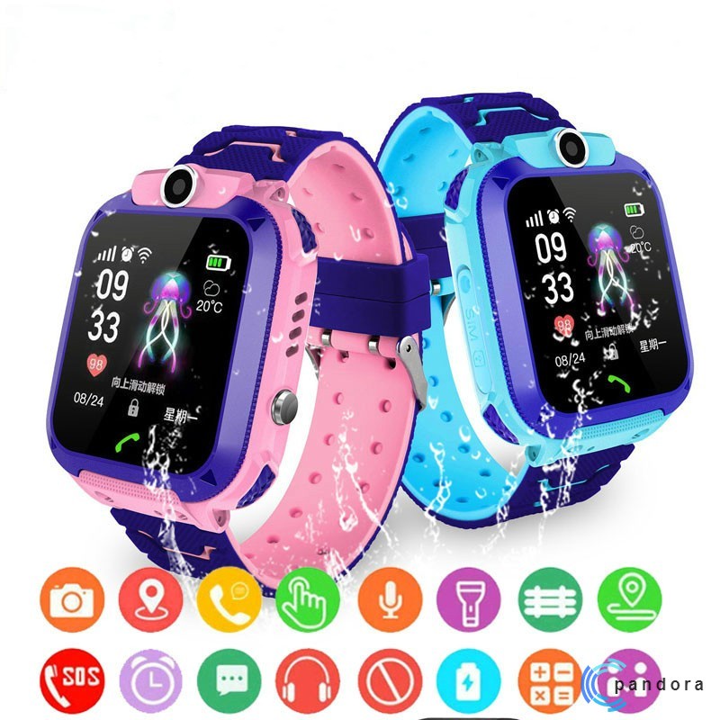 Q12 reloj inteligente para niños/SOS reloj inteligente/impermeable IP67 relojes inteligentes con rastreador GPS HD pantalla táctil/deportes podómetro reloj inteligente despertador juego niños niñas regalo de cumpleaños | Shopee México