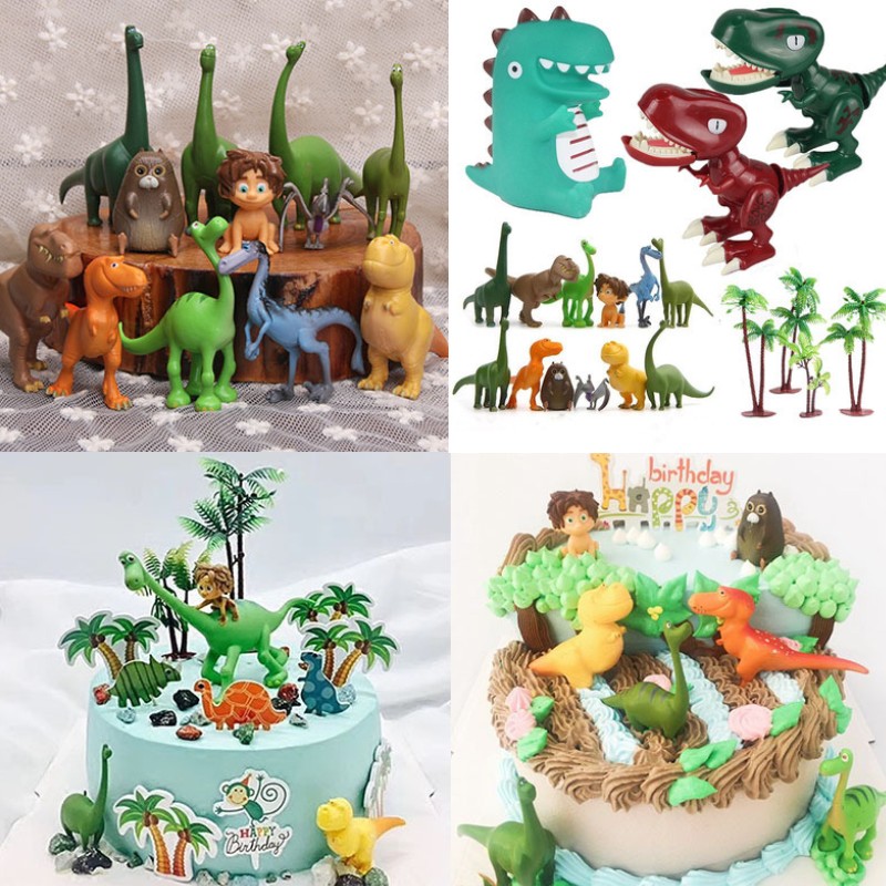 Dinosaurio Tema Torta Decoración Selva Safari Pastel Feliz Cumpleaños  Fiesta Niños Juguete Regalos Niño Favores Dino | Shopee México
