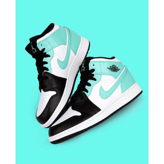 Auténticas Zapatillas Nike Air Jordan 1 Botinha Negro/Turquesa Azul Cantando Alto Mujeres Y Hombres Promesa | Shopee México