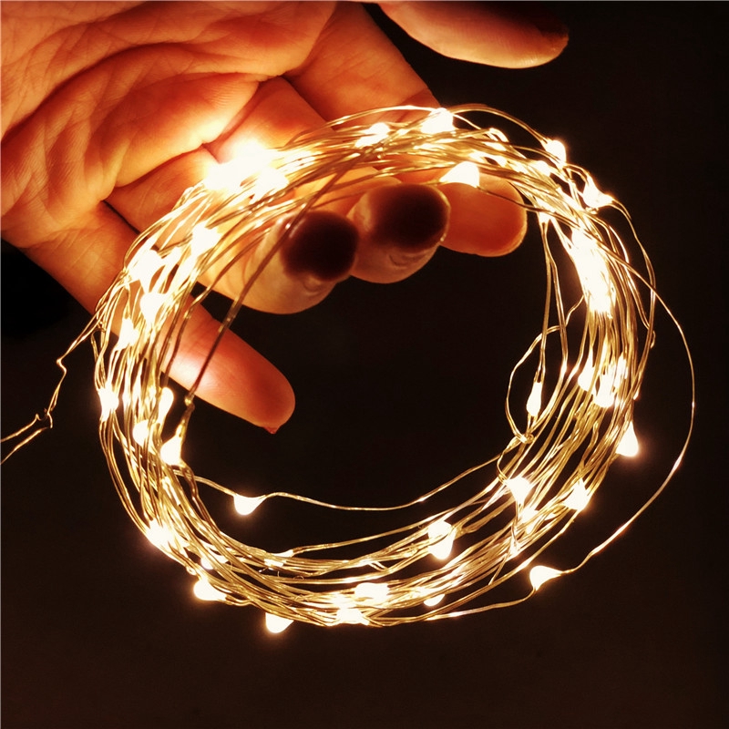 Ariceleo Luces LED USB 5 m, naranja 1 paquete de luces para árbol de Navidad para interior bodas luces de hadas decoración luces de Navidad con interfaz USB fiestas patios alambre de cobre festivales 