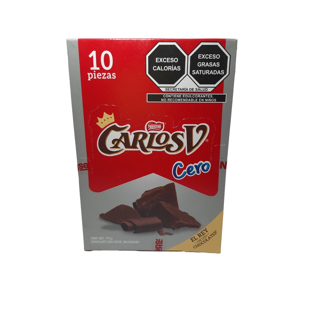 Chocolate Nestle Carlos V Cero 10 Pz 170g Shopee México