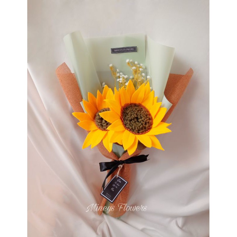 Ramo de flores de fieltro de franela ramo de girasol para graduación  aniversario de cumpleaños | Shopee México