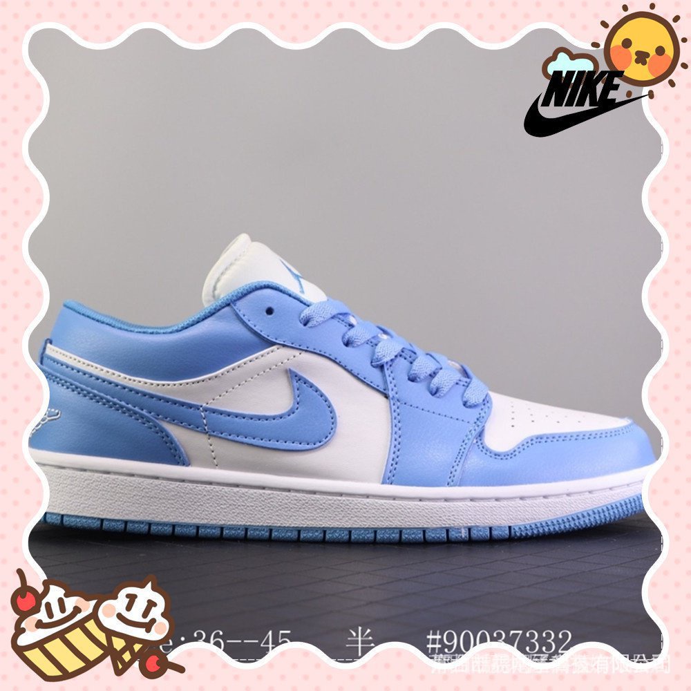 Nike Air Jordan 1 Cano Deportes Tenis Bajo Azul Baloncesto NFV7