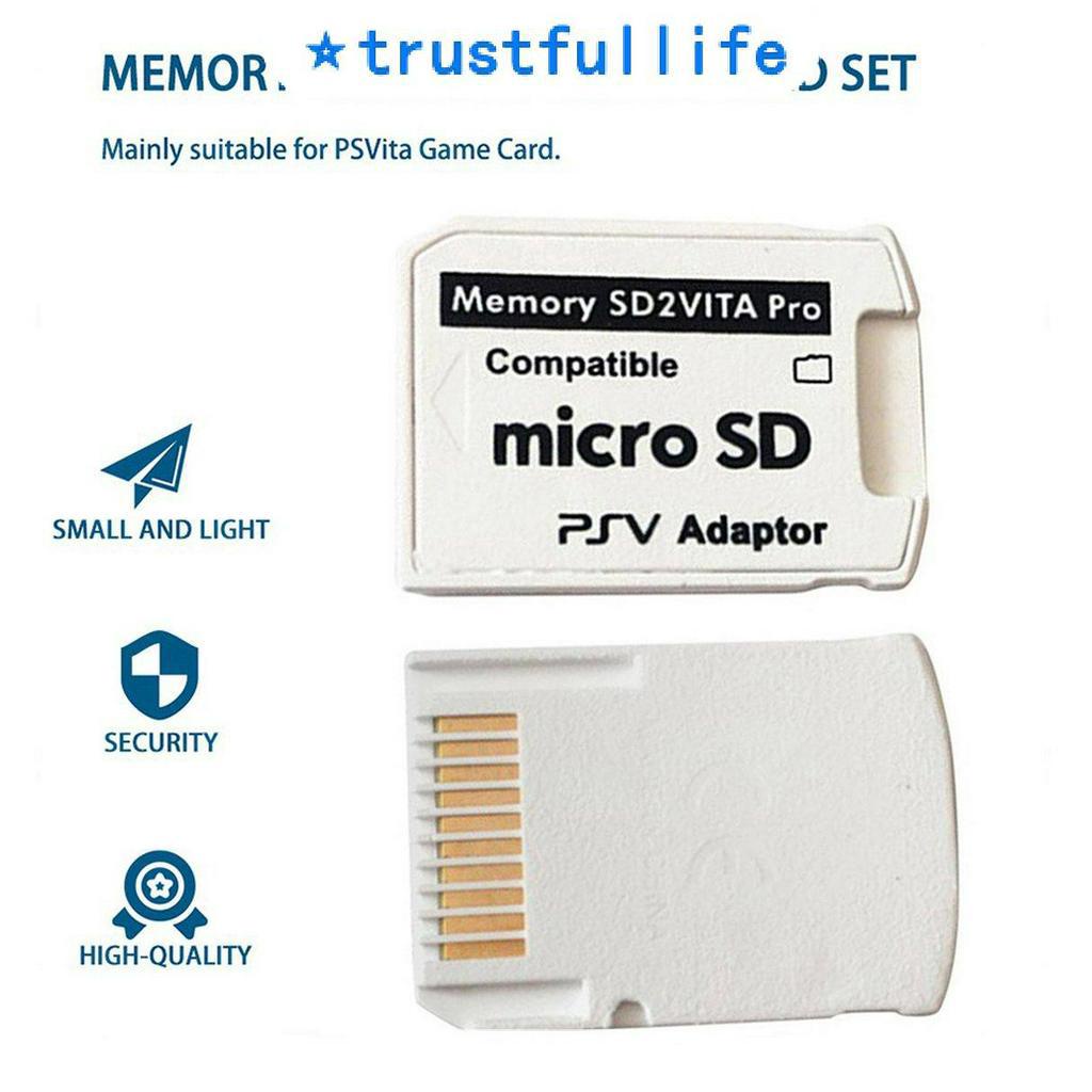 2000 PSV Adaptador Adaptador Profesional pequeño tamaño versión 5.0 SD2VITA para PS Vita Tarjeta de Memoria TF para PSVita Juego Card1000 Blanco 