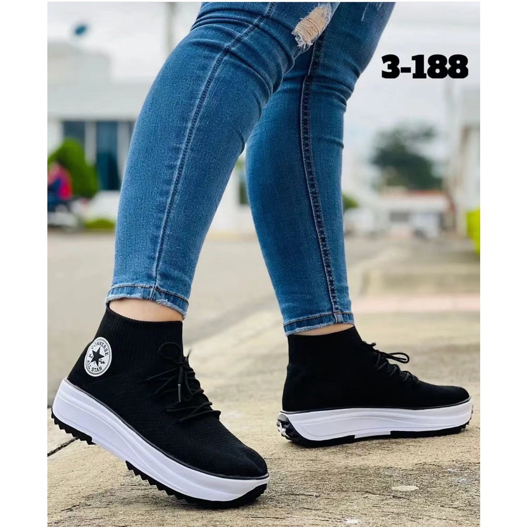 destilación terrorista Sentimental Tenis De Alta Calidad Converse Talla Grande Zapatos Casuales Mujeres 2022  Tela De Vuelo Nueva Plataforma De Lona Transpirable Antideslizante | Shopee  México