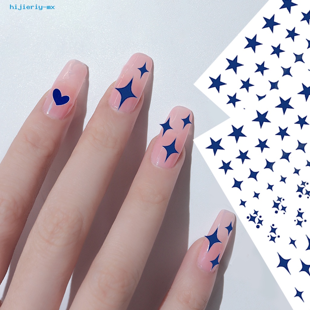 hijieriy accesorios de manicura 3d pegatinas de uñas acrílicas diseño de  estrellas pegatinas operan fácilmente para niña | Shopee México