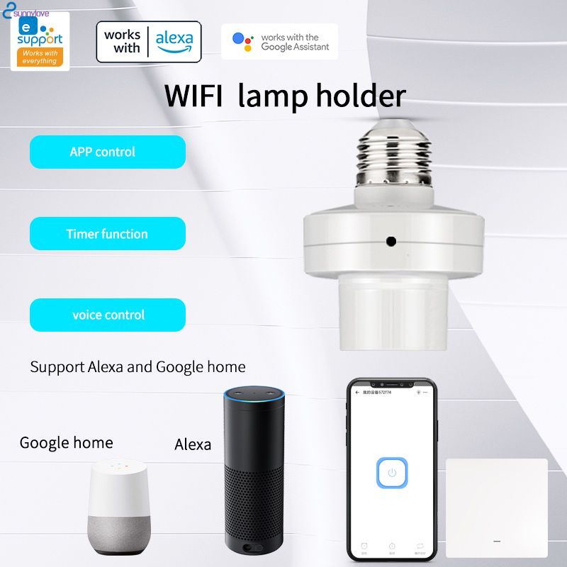 1Pack Bombillas LED inteligentes E27,Bombilla LED WIFI 9W A19 RGB control remoto inalámbrico por la aplicación eWeLink CCT bombillas inteligentes que funcionan con Alexa Google Home 