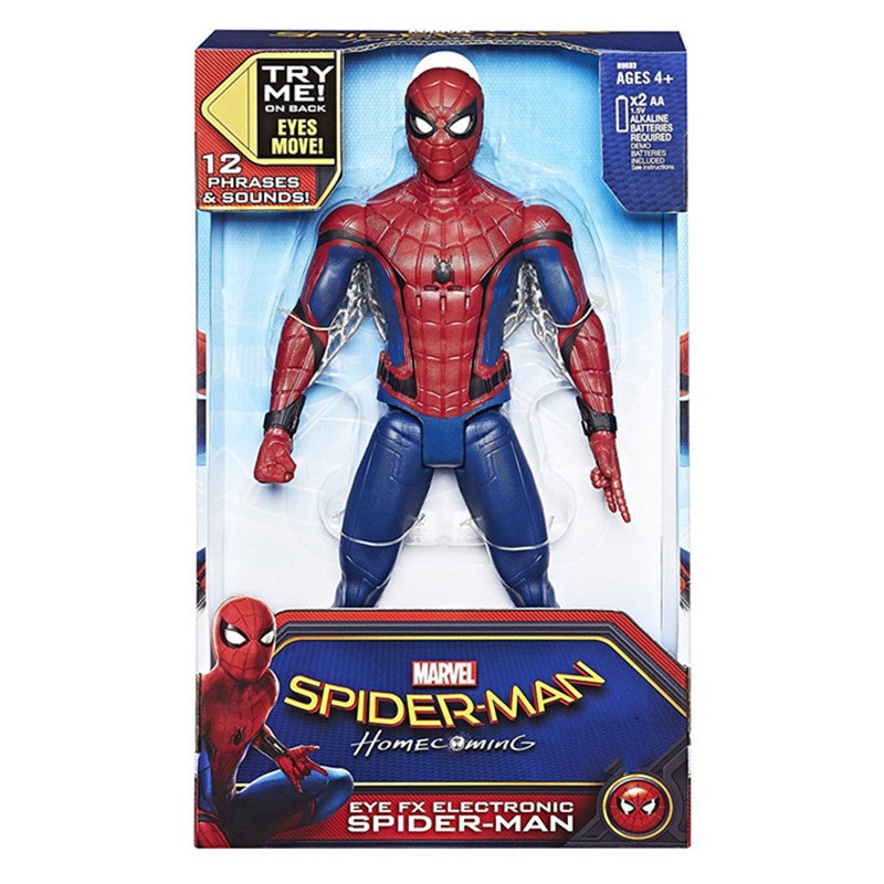 29CM Figura De Hombre Araña PVC Sonido Vengadores Spiderman Muñecas Acción  Extraíble Ojos Modelo De Juguete Para Niños | Shopee México