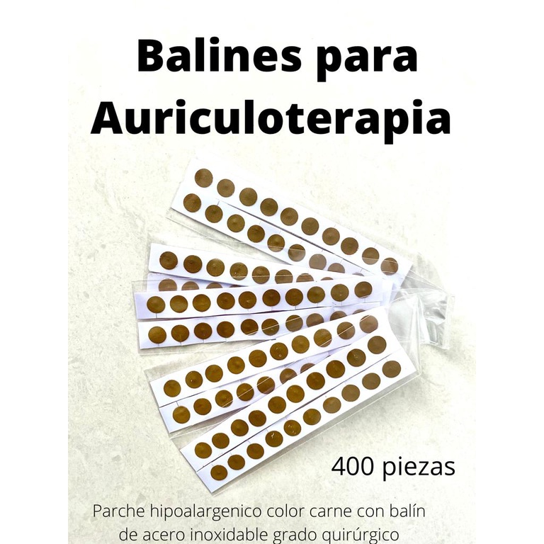 Balin Auriculoterapia con parche color carne 400 piezas