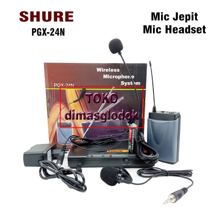 Shure PGX24N micrófono inalámbrico Werles micrófono Wirles micrófono Clip en micrófono auriculares diademas