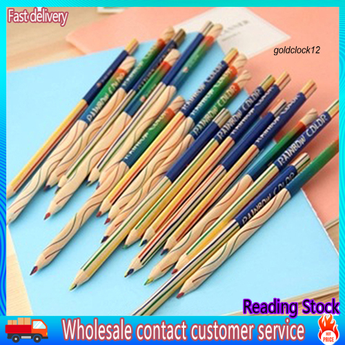 GO_10Pcs/lote lápiz de Color arco iris 4 en 1 lápices de colores para  dibujar papelería | Shopee México