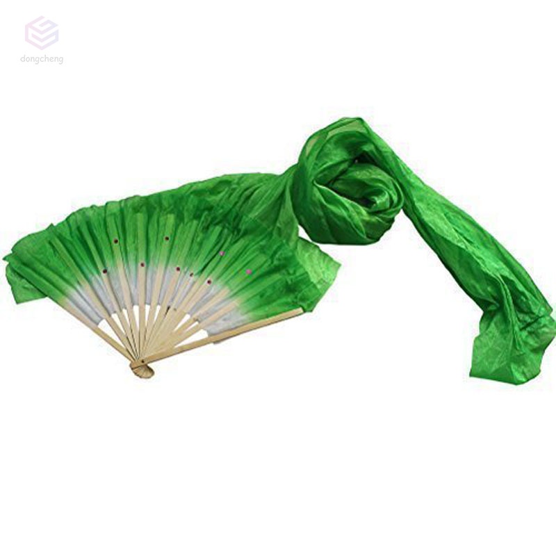 hecho a mano Selotrot Abanico de seda larga para bailar el vientre de bambú de 1,8 m