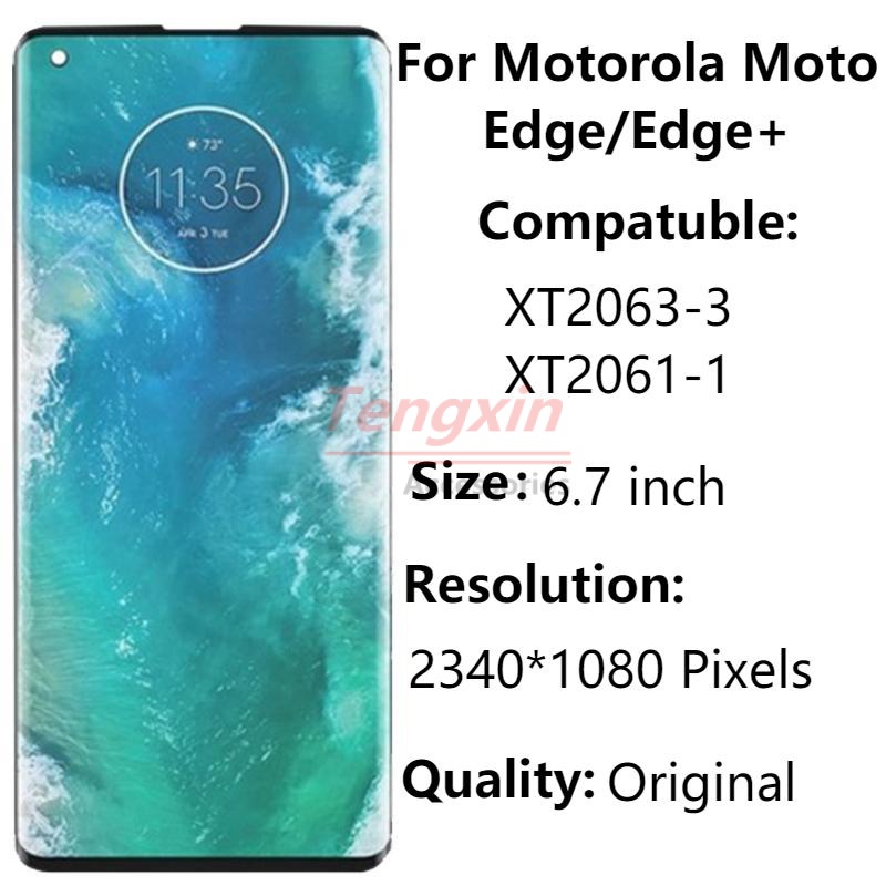6.7 Pulgadas Para Motorola Moto Edge Plus LCD XT2061-3 Pantalla Digitalizador De Táctil Asamblea XT2063 Con Marco
