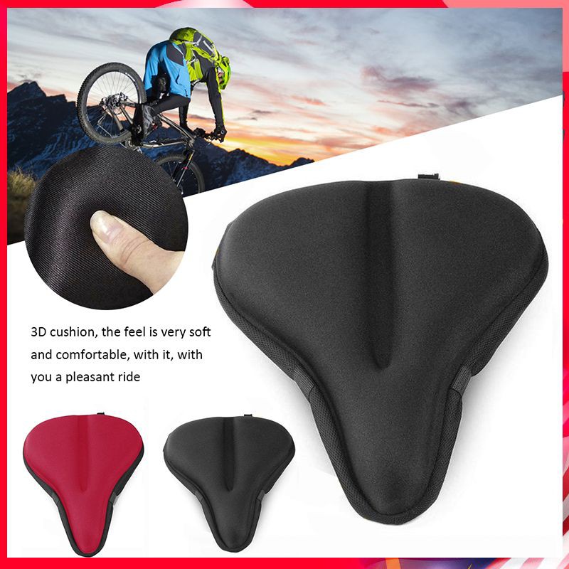 Bike Silicone 3D Gel Saddle Seat Cover Pad Padded Soft Cushion Comfort  Bicycle