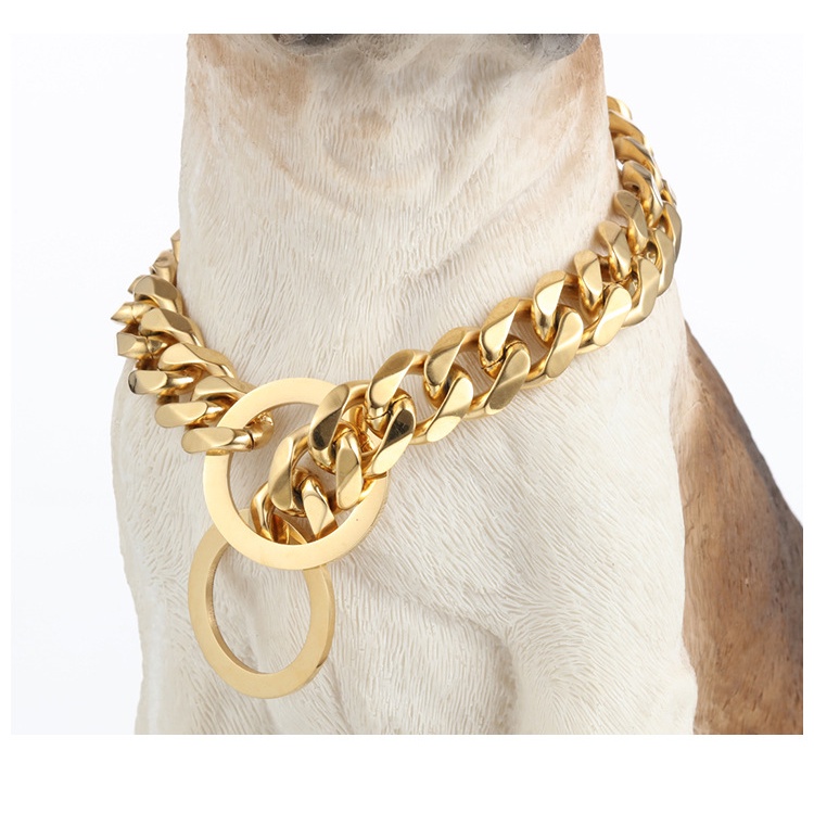 COOLSTEELANDBEYOND Vintage Bulldog Pitbull Cabeza Colgante Collar de Hombre Mujer Acero Inoxidable Bola Cadena 75CM 