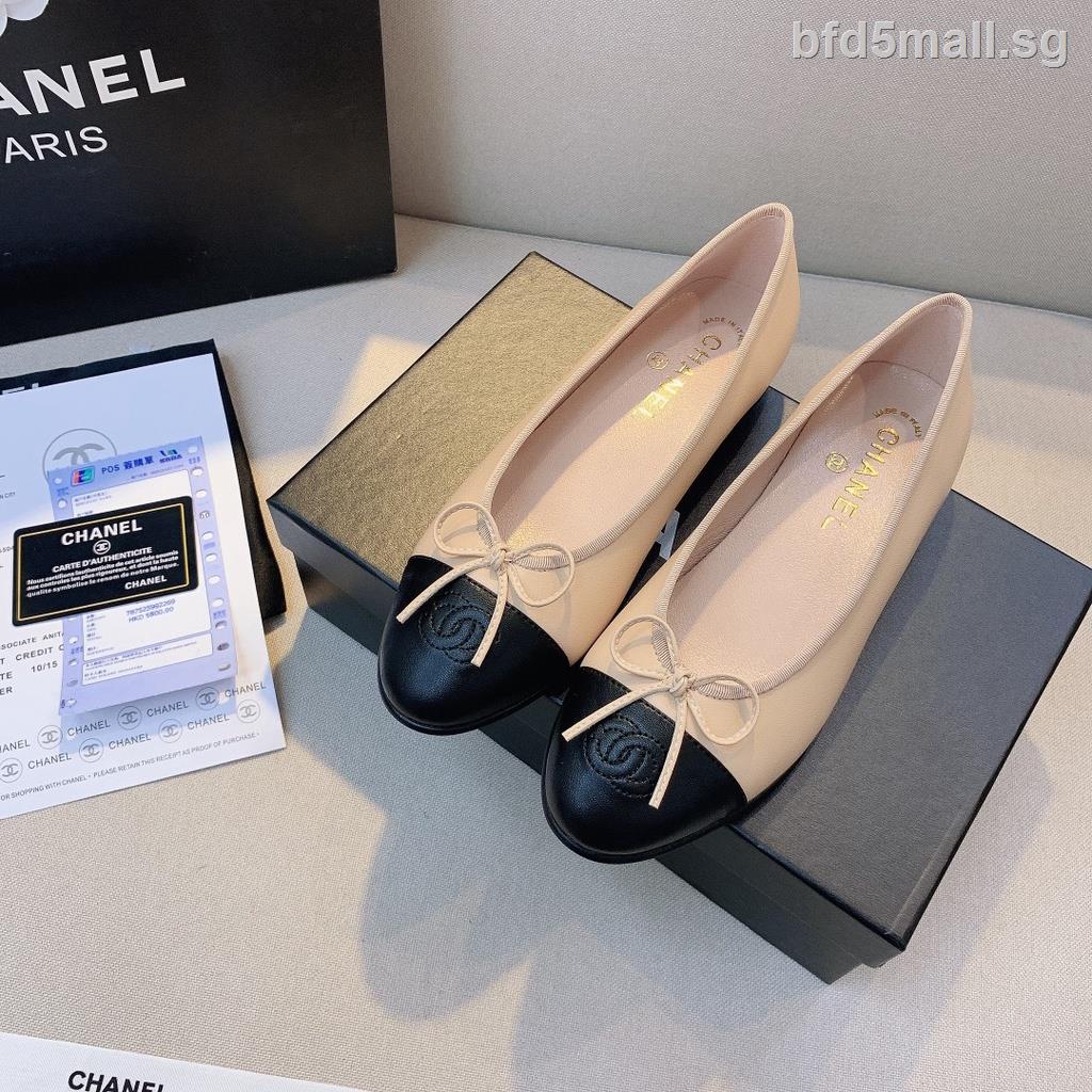 Chanel Ballet Zapatos Doble Logo Arco Plano Tendencia UOKB Shopee México