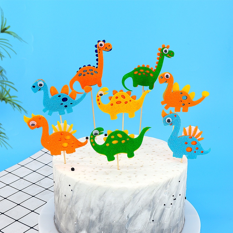 8pcs Dibujos Animados Dinosaurio Tema Pastel Cupcake Decoración Para Niños  Fiesta De Cumpleaños Suministros | Shopee México