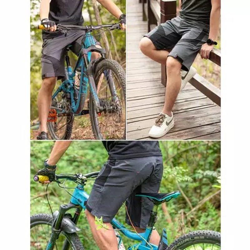 ROCKBROS Pantalones Cortos con 4D Acolchado y Ropa Interior para Ciclismo Bicicleta MTB Deportes Secado Rápido para Hombres 