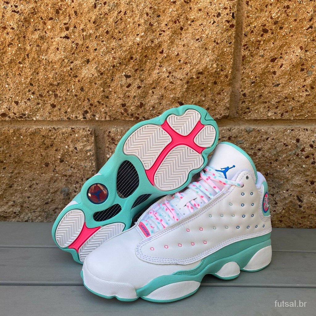 jordan retro 13 pink and white