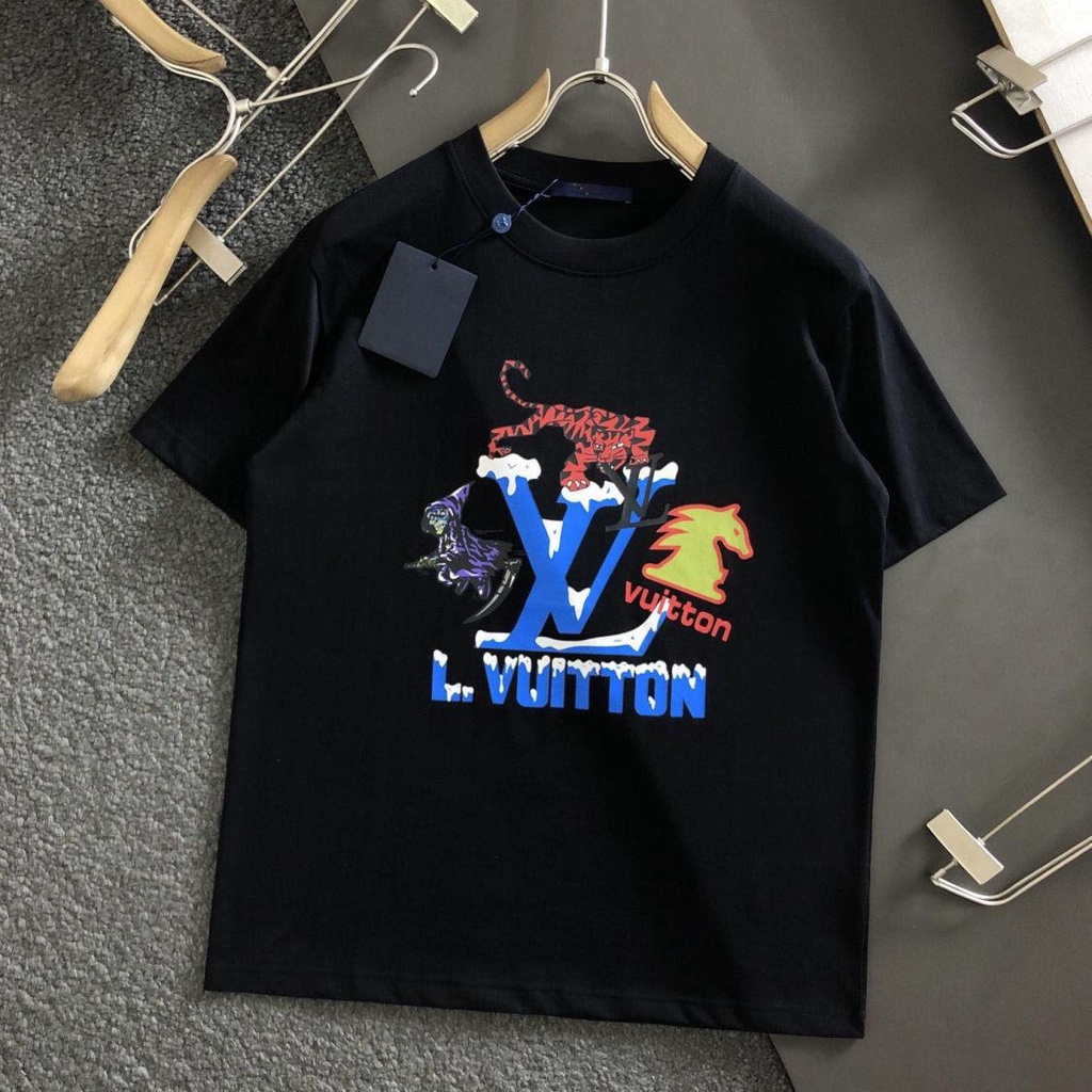 紺×赤 送料込 11A96WS LVデボスTシャツ - Tシャツ/カットソー(半袖/袖なし)