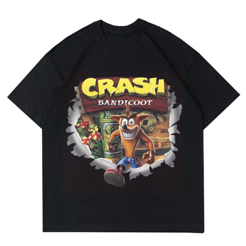 Jump Wump Crash Hombres Camiseta Crash Bandicoot Gris Heather 