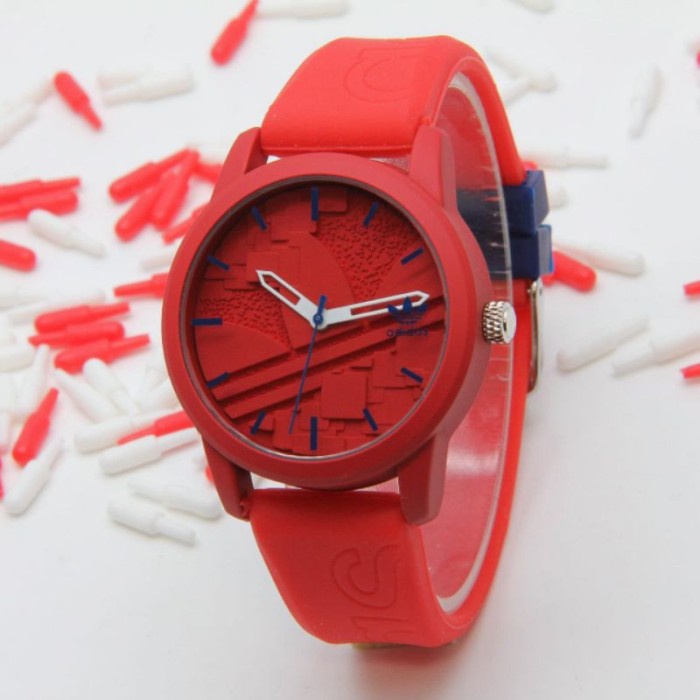 Los últimos relojes Adidas goma diámetro 4cm - rojo mujer relojes presente reloj lujo F2Y4 alta calidad moda coreana niñas | Shopee México